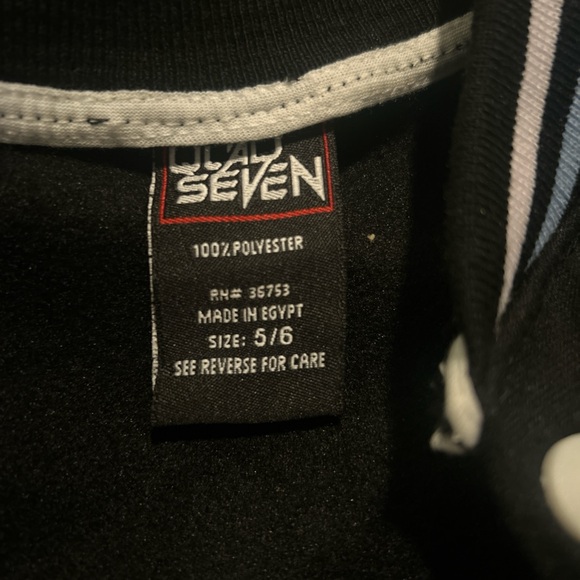 Kids Varsity Jacket - Black, White, Tan - Picture 3 of 3